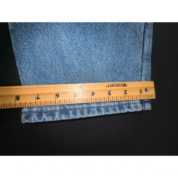 LL Bean Double L Classic Fit Flannel Lined Jeans Mens 32x32 Blue Denim Straight - Picture 10 of 12